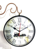 Metal Decorative Double Side Metal Victoria Hanging Wall Clock