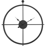 Modern Single Pipe Metal Black Wall Clock