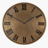 Metal Snake Etching Designer Wall Clock in Antique Finish