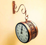 Metal Decorative Double Side Metal Victoria Hanging Wall Clock