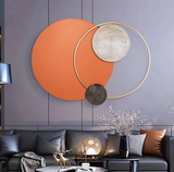 Circle Sheet Iron Creative Hammered Wall Art For Home Decor