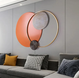 Circle Sheet Iron Creative Hammered Wall Art For Home Decor