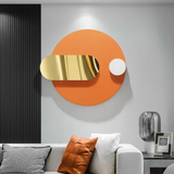 Funky Pastel Color Geometrical Designer Metal Wall Art For Home Decor