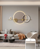 Classic Pastel Color Smooth Circle Geometrical Metal Wall Art