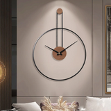 Metal Decorative Black Round Wall Clock For Home Decor