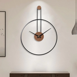 Metal Decorative Black Round Wall Clock For Home Decor