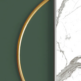 Contrastic Decorative Green And Marble Look Metal Wall Art