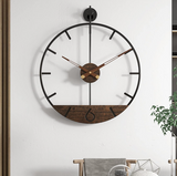 Metal Decorative Iron Classic Round Wall Clock In 24 Inches