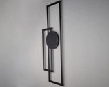 Black Glossy Geometric Iron Pipe Frame Decorative Wall Art