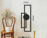 Black Glossy Geometric Iron Pipe Frame Decorative Wall Art