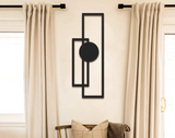 Black Glossy Geometric Iron Pipe Frame Decorative Wall Art