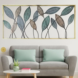 Smooth Delicate leaf Double Framed Iron Wall Art