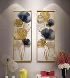 German Decorative Vertical Iron Leaf Wall Art set of 2 pcs