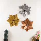 Kekkie Sunflower Multi Color Iron Wall Art Set of 3 pcs