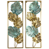 Vertical Lavish Iron Floral Look Decorative Framed Wall Art set of 2 pcs