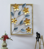 Russian Floral Designer Hammered Metal Wall Art