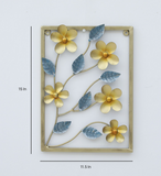 Russian Floral Designer Hammered Metal Wall Art