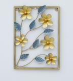 Russian Floral Designer Hammered Metal Wall Art