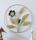 Round Complete Handmade Iron Floral Wall Art