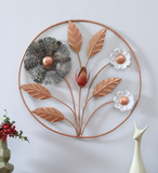 Elegant Smooth Metal Multi Color Iron Round Metal Wall Art