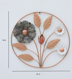 Elegant Smooth Metal Multi Color Iron Round Metal Wall Art