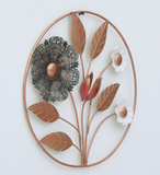 Elegant Smooth Metal Multi Color Iron Round Metal Wall Art