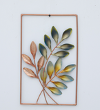 Leaf Natural Decorative Frame Metal Wall Art for Home Decor