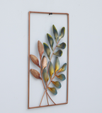 Leaf Natural Decorative Frame Metal Wall Art for Home Decor