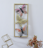 Modern Decorative Iron Floral Rectangle for Smaller Place Metal Wall Art