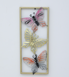 Modern Decorative Iron Floral Rectangle for Smaller Place Metal Wall Art