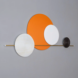 Elegant Orange Bright Color Metal Wall Art For Home Decor Wall Ornament