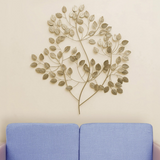 Resplendent Classical Autumn Season Tree Leafs Decor Metal Wall Art