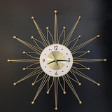 Metal Star Decorative Golden Wall Clock For Home Decor