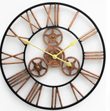 Antique Roman Numbers Copper Modern Wall Clock