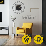 Compact Hexagonal 3D Metal Wall Clock For Home Decor