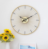 Modern Cycle Wheel Decorative Iron Clock Golden Finish