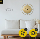 Golden Simple Metal Decorative Iron Clock For Home Decor