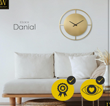 Golden Simple Metal Decorative Iron Clock For Home Decor