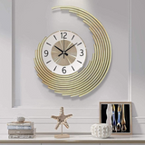 European Crescent Metal Decorative Wall Clock