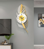 Decorative Leaf Metal Wall Clock