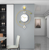 12/6 Metal Artistic Golden/White Clock