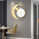 Golden Cresent Moon Decorative Iron Wall Clock