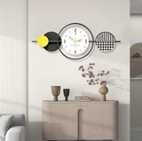 Geometric Aesthetic Abstract Metal Wall Clock