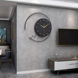 Metal Decorative Black Dial Mountain Wall Clock