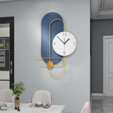 Metal Blue Decorative Geometric Alluring Wall Clock