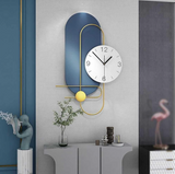 Metal Blue Decorative Geometric Alluring Wall Clock