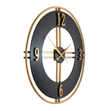 Luxury Metal Decorative with Golden Number Iron Wall Clock