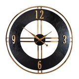 Luxury Metal Decorative with Golden Number Iron Wall Clock