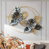 Double Ring Floral Framed Modern Artistic Designer Wall Art