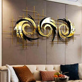Modern Illusionist Golden Black Decorative Artistic Wall Art For Home Decor